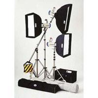 JTL TL 2400 Studio Travel Kit  Three Versalight Strobe Outfit with Softboxes