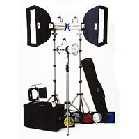 JTL TL 1500 Studio Travel Kit  Three Versalight Strobe Outfit with Softboxes