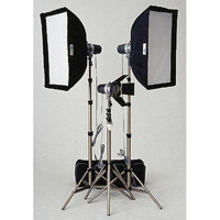 JTL DL 500 Versalight E 250 Economy Kit  with Two E 250 Monolights  Two Umbrellas amp Stands