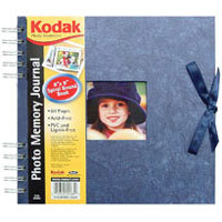 Kodak Photo Memories, 8" x 8" Spiral Bound Scrapbook with Oatmeal Cover Color.
