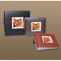 Kleer-Vu Photo / Memo Album, Tassel Leatherette Collection, Brown, Holds 100 4" x 6" Photos, 1 Per Page.