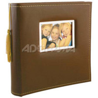 Kleer-Vu Photo / Memo Album, Suede Squares Collection, Duo-Color Sage, Holds 200 4" x 6" Photos, 2 Per Page.