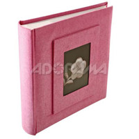 Kleer-Vu Photo / Memo Album, Red Silk Collection, Red, Holds 200 4" x 6" Photos, 2 Per Page.