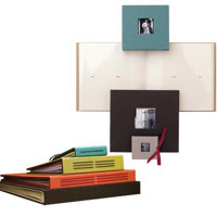 Kolo Cortina Lux Scrapbook Page Album, 7&frac12;" x 8&frac14;" (Plat/Red Cover - Soft White Pages)