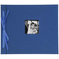 Kolo Cortina, 8&frac12;" x 8&frac12;" Picture Album, Ocean & Chocolate Covers with Soft White Pages, Holds 60 4" x 6" Photos, 2 Per Page.