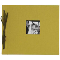 Kolo Newbury, Ribbon Tied Scrapbook Album, 8.5" x 10" (Mango Cover - Soft White Pages)