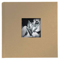 Kolo Hudson, 8&frac12;" x 8&frac12;" Bookbound Picture Album, Chocolate Covers with Soft White Pages, Holds 200 4" x 6" Photos, 2 Per Page.