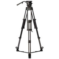 Libec LS1002A Professional Tripod System with T103 Tripod H100 Fluid Head SP 5 Spreader SC 7 Soft Case Supports 500 lbs