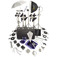 Lowel Solo Kit Quartz Lighting Outfit with 2 Tota Lights 4 Omni Lights Bulbs Stands Accessories