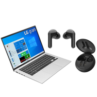 

LG Gram 14" WUXGA IPS Notebook Computer, Intel Core i7-1165G7 2.8GHz, 8GB RAM, 512GB SSD, Windows 10 Home, Free Upgrade to Windows 11, Silver - With HBS-FN6 TONE Free Wireless In-Ear Stereo Earbuds