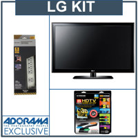 LG 47LW6500 47 inch Class 3D LED LCD TV Full HD 1080p Resolution Bundle with LG BD650 3D Blu Ray Player LG LSB306 Sound Bar LG AG F216 Cinema 3D Glasses Family Pack 6 Pairs