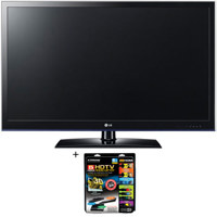 LG 55LV3700 55 inch Class LED LCD TV Full HD 1080p with Basic Accessory Kit 2 HDMI Cables 1 RGB Cable 1 Audio Cable Plasma LCD Cleaning Kit