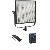 Litepanels 1 x 1 LED 3200K5600K Bi Color Light Flood Bundle with LitepanelsGold Mount Adapter Plate Anton Bauer Hytron 50 Digital Battery