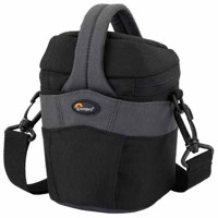 Lowepro Apex 20 All Weather Pouch Bag for Compact Digital Cameras, Single Compartment Design, Black / Gray