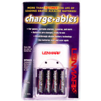 Lenmar AA   AAA Battery Charger &amp 4 Rechargeable Alkaline Batteries
