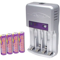 Lenmar AA Rechargeable Batteries, 1.2 volt No-Memory Pro Nickel Metal-Hydride, 2500 mAh, Pack of Ten.