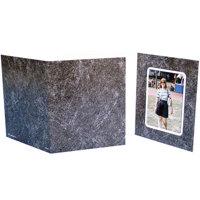 Adorama Picture Folder Frame, Gray, for a 5" x 7" Photo.