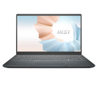 

MSI Modern 14 B5M-053 14" Full HD Notebook Computer, AMD Ryzen 5 5500U 2.1GHz, 8GB RAM, 256GB SSD, Windows 10 Home, Free Upgrade to Windows 11, Carbon Gray