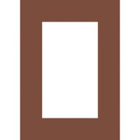 Milburn Single White Core 16x20" Mat for 11x14" Print - Oak Brown with a Beveled White Accent around Window.