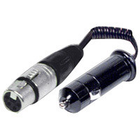 NRG 4-pin XLR Male to Cigarette Male Coiled Extension Cable - 6 ft