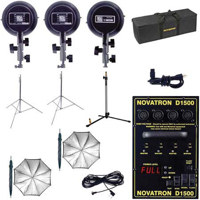 Novatron Studio Kit D1500   4 Head Kit with Case amp Accessories