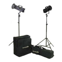 Interfit Photographic Combo Pro 700 watt second Softbox   Reflector Kit  with 2 Monolights  Softbox  Reflectors  Lightstands amp Carry Bags