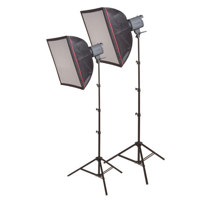 Interfit Photographic 36" Pop Up Photo Box Still Life Light Tent Outfit with 2 500W Tungsten Lights and Stands