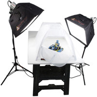 Photoflex Lightroom Medium with Two 500 watt Starlite Kits with Softboxes &amp Lightstands.