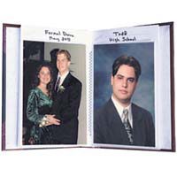 Pioneer Mini Ledger Le' Memo Bound Photo Album, Solid Red Color Covers with Gold Accents, Holds 50 4" x 6" Photos, 1 Per Page.