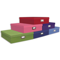 Pioneer Archival Scrapbooking Storage Box with Printed Design Exterior, 13.25"W x 15"L x 4"H (Paris Postale)