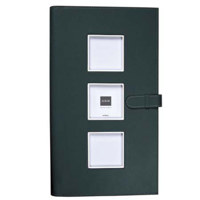 Swing Piping Bound Photo Album, holds 144 4" x 6" Photos 3-up, Aqua.
