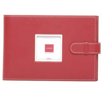 Swing Piping Bound Photo Album, holds 36 4" x 6" Photos 1-up, Rose Red.