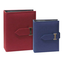 Pioneer Oxford Bound Photo Album, Solid Color Sewn Leatherette Brown Covers with Brass Accent Corners, Holds 208 4" x 6" Photos, 2 Per Page