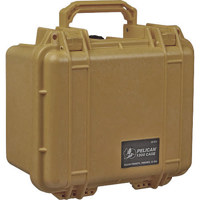 Pelican 1300 Watertight Mini-D Hard Case with Foam Insert - Silver