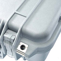 Pelican 1450 Watertight Hard Case with Padded Dividers - Silver