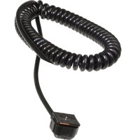 Paramount 5' Coiled Sync Cord, Household (AC) to Hot Shoe