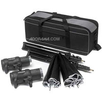 Profoto D1 500500 Studio Kit with 2 D1 500 Watt Second Monolights Umbrellas Lightstands Case