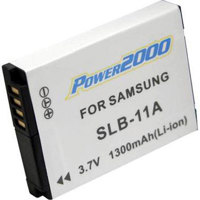 

Power2000 SLB-11A Replacement 3.7v, 1300mAh Lithium Ion Battery for Samsung SLB-11A Digital Camera Battery