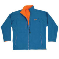 Petrol PCFC Fleece Jacket with Hand Warmer Pockets, X-Large, Blue/Orange Reversible