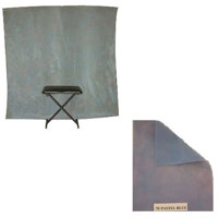 Photek Peoplepopper Medium Blue, with 6x7' Nylon Velour Background, Background Support System, 2 Crossbars & Carry Case, with Free Posing Bench