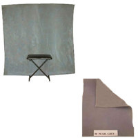 Photek Peoplepopper Pastel Blue, with 6x7' Velour Background, Background Support System, 2 Crossbars, Carry Case & Free Posing Bench