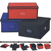 Resource International Medium Bulk Print Storage Box, Black, 15.5 x 11.5 x 6.75"