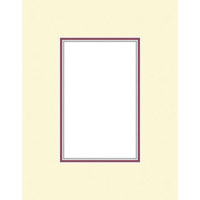 Savage ProMatte, Double 16" x 20" Photo Mat with 11" x 14" Opening, Bevel Cut, Acid Free, Dual Colors: Ivory / Ivory