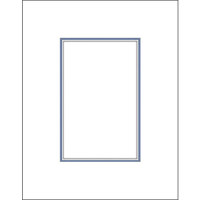 Savage ProMatte, Double 16" x 20" Photo Mat with 11" x 14" Opening, Bevel Cut, Acid Free, Dual Colors: Oxford Gray / Matte Black