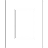 Savage ProMatte, Double 16" x 20" Photo Mat with 11" x 14" Opening, Bevel Cut, Acid Free, Dual Colors: Polar White / Nautica Blue