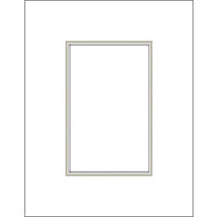 Savage ProMatte, Double 16" x 20" Photo Mat with 11" x 14" Opening, Bevel Cut, Acid Free, Dual Colors: Polar White / Polar White
