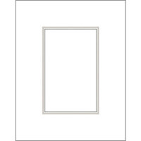 Savage ProMatte, Double 16" x 20" Photo Mat with 11" x 14" Opening, Bevel Cut, Acid Free, Dual Colors: Polar White / Rubbed Silver