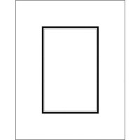 Savage ProMatte, Double 16" x 20" Photo Mat with 11" x 14" Opening, Bevel Cut, Acid Free, Dual Colors: Polar White / Satin Off White
