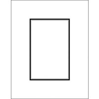 Savage ProMatte, Double 5" x 7" Photo Mat with 3.5" x 5" Opening, Bevel Cut, Acid Free, Dual Colors: Matte Black / Matte Black