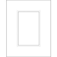 Savage ProMatte, Double 5" x 7" Photo Mat with 3.5" x 5" Opening, Bevel Cut, Acid Free, Dual Colors: Polar White / Nautica Blue